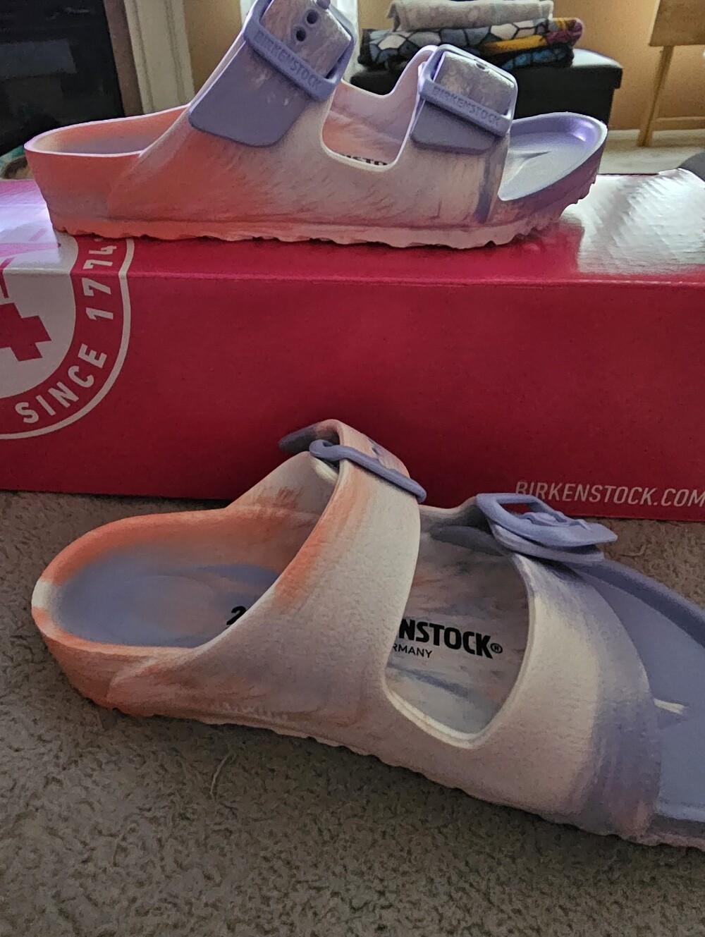 Birkenstock Kids Toddler 10 (28) Multi Tie Dye Sandals - Picture 1 of 6